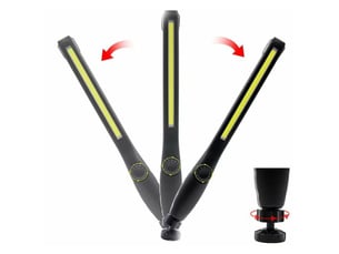 1 x lampe de travail led rechargeable magnétique et usb à rotation de 360 degrés, lampe d'inspection led rechargeable