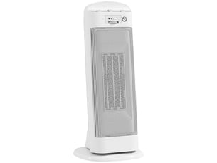 Chauffage électrique en céramique, 2000 w, 4 modes de fonctionnement et puissance de chauffe réglable, oscillation à 55°, blanc