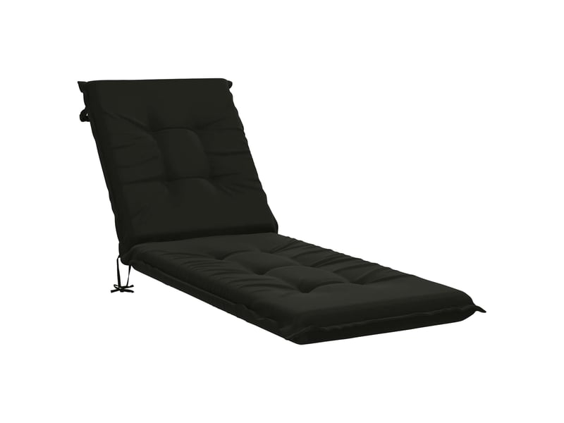  Coussin de transat, coussin pour bain de soleil gemert 100 % polyester noir 190 x 60 x 9 cm cf56172  - Conforama A