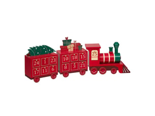 Calendrier de l'avent train en bois l. 57 cm