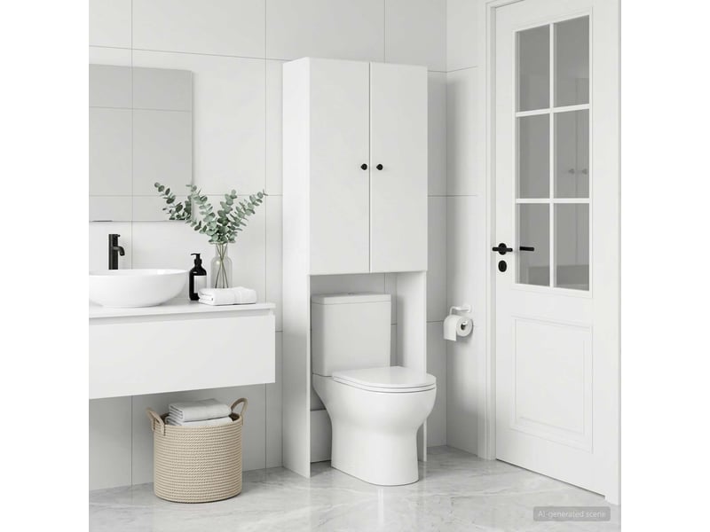  Armoire de toilette, meuble de toilette breda blanc 66x25.5x190 cm  - Conforama C