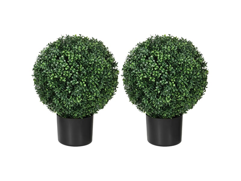  Lot de 2 buis artificiels en boule vert ø 40 x h 52 cm  - Conforama B