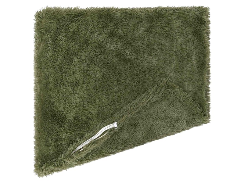  Lot de 2 coussins avec oreiller, coussins décoratifs heerlen vert fleece pv cf50638  - Conforama D