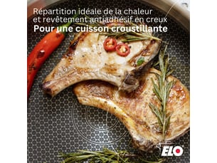 Lot poêle 32 cm & faitout 20 cm elo relief evolution