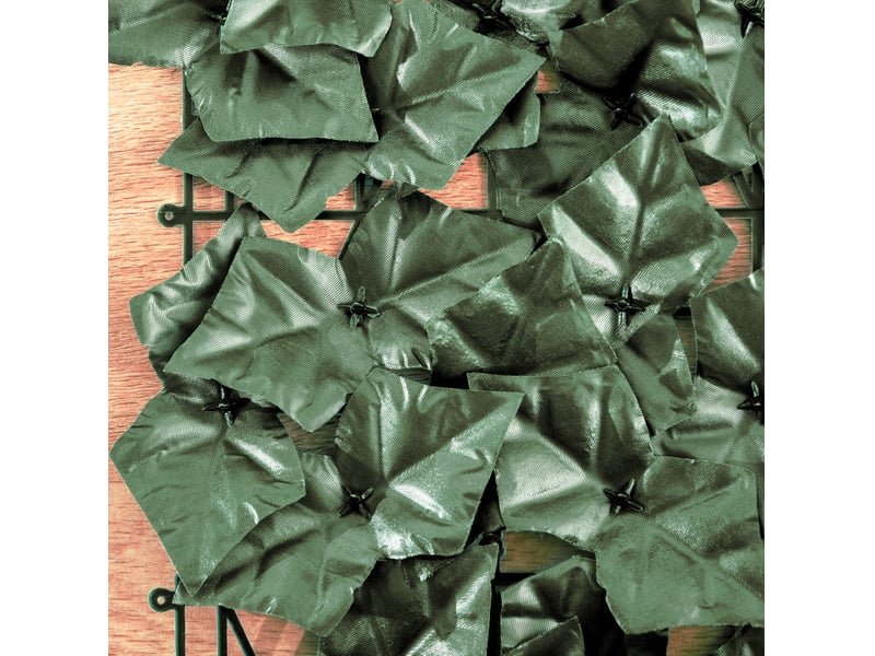  Brise-vue artificiel 300 x 100 cm vert foncé en pe et tissu, feuillage dense résistant aux uv pour extérieur  - Conforama E