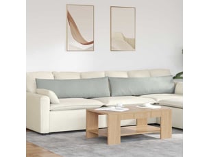 Lot de 2 coussins de canapé, coussins décoratifs gris clair 145 x 40 cm cf59060
