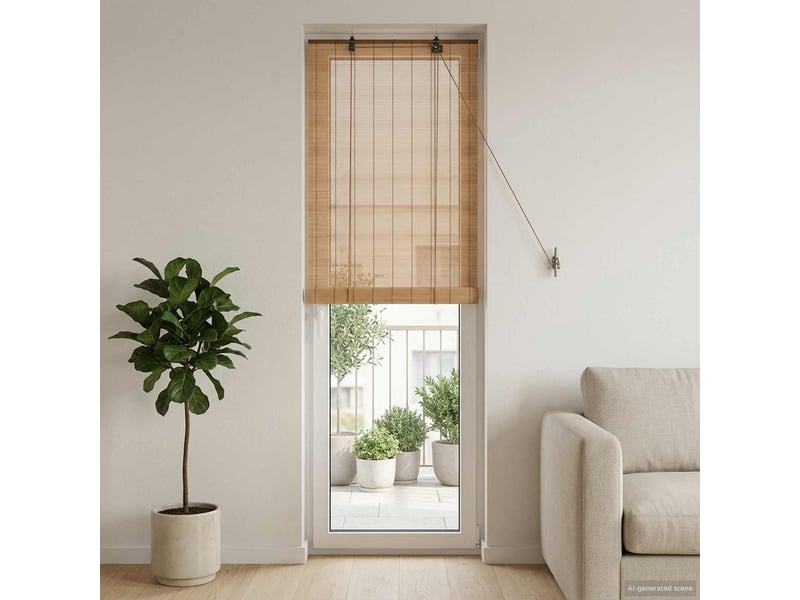  Store enrouleur, store à rouleau marron 70 x 220 cm bambou cf45327  - Conforama B
