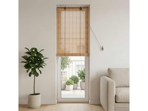 Store enrouleur, store à rouleau marron 70 x 220 cm bambou cf45327