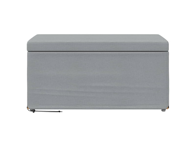  Tabouret bas, ottoman gris clair 81x41x40 cm tissu et bois stratifié  - Conforama D