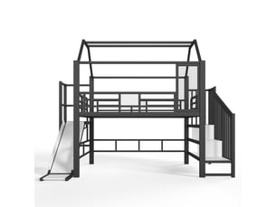 Lit mezzanine 140x200 cm <strong>ZOVIRA</strong>  <strong></strong> coloris noir