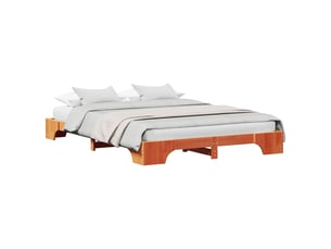 Lit 2 places 150x200 cm coloris marron