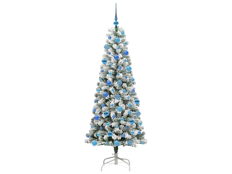  Sapin de noël, arbre de noël artificiel à branches articulées vert et blanc cf61138  - Conforama D