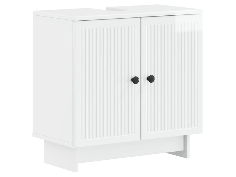 Ensemble de meuble de salle de bain 3 pièces ede blanc brillant cf63403 - Conforama D