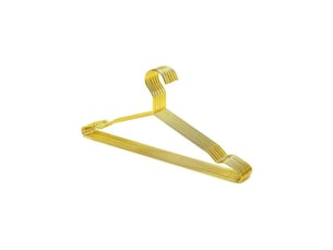 Cintres en métal doré - rainure antidérapante - lot de 10