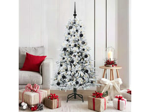 Sapin de noël - arbre de noël artificiel à branches articulées blanc 150 cm