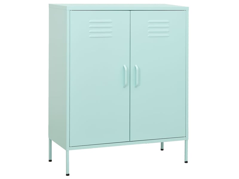  Armoire de rangement, rangement bureau vert menthe 80x35x101,5 cm acier shl1061  - Conforama B