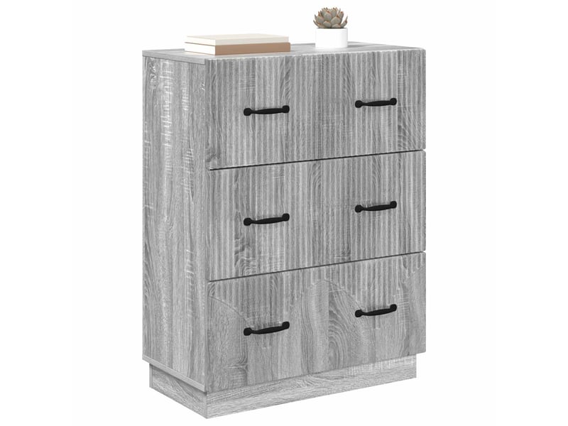 Armoire de rangement bureau, armoire à tiroirs sonoma gris 66 x 34,5 x 87 cm - Conforama C