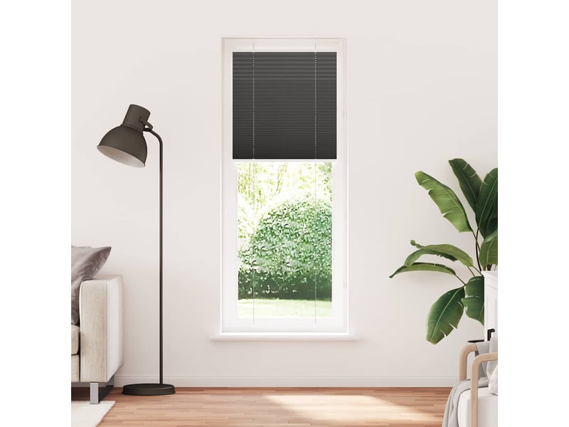  Store plissé, store de fenêtre noir 70x200 cm largeur du tissu 69,4 cm polyester cf46951  - Conforama A