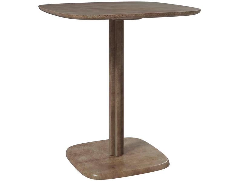 Table à manger pour 4 personne table de cuisine carrée style moderne avec plateau aspect bois, marron, 70 x 70 cm - Conforama B
