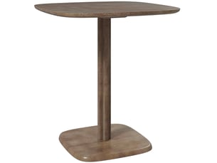 Table à manger pour 4 personne table de cuisine carrée style moderne avec plateau aspect bois, marron, 70 x 70 cm