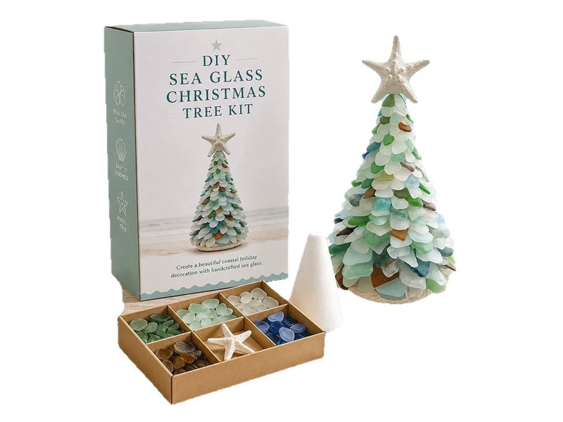  Kit diy arbre de noël en verre de mer – série a, décoration à réaliser soi-même  - Conforama A