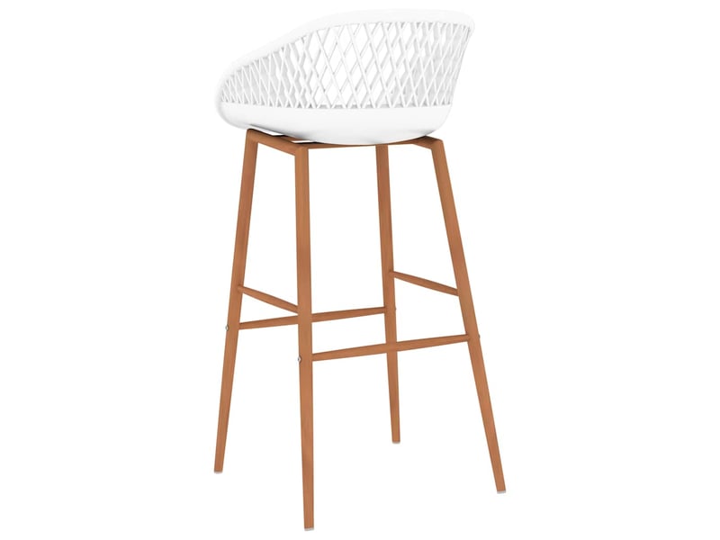 Lot de 4 tabouret de bar, chaise de bar blanc  - Conforama E