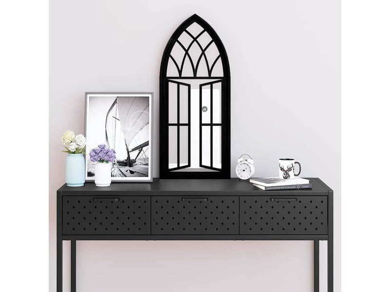  Miroir, miroir décoratif noir 70x30 cm fer pour utilisation à l'intérieur cf62898  - Conforama B