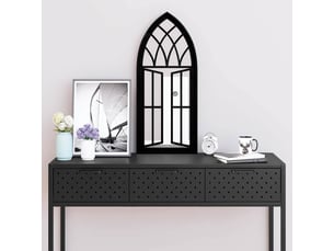 Miroir rectangulaire à fixer coloris noir <strong></strong>  <strong></strong> - 70 cm x 30 cm