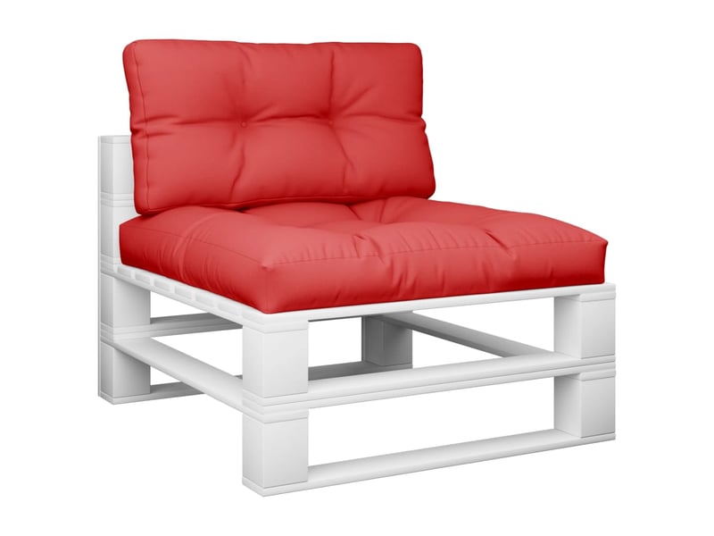  Lot de 2 coussins de palette, coussins de canapé rouge tissu cf59616  - Conforama C