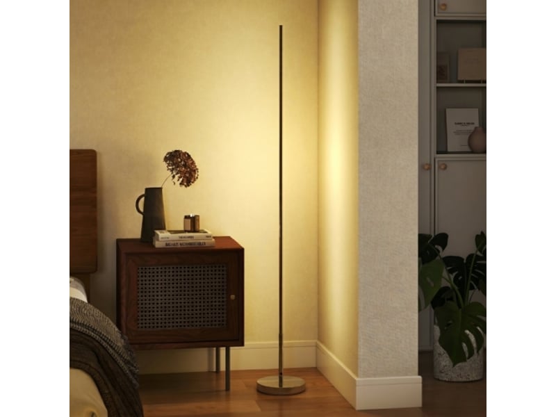  Lampadaire led à température de couleur réglable, 20 x 20 x 150 cm, pour salon, chambre et bureau  - Conforama B