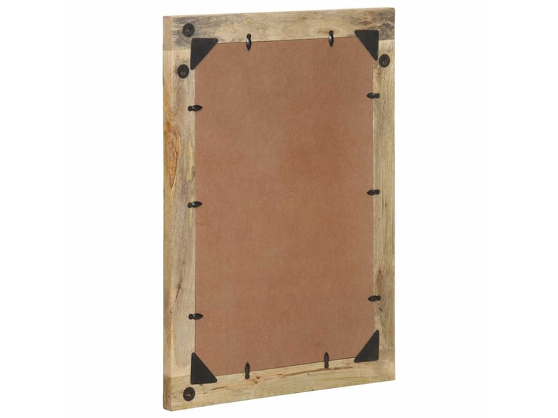  Miroir de salle de bain, miroir de toilette 50x70 cm bois de manguier massif et verre cf62478  - Conforama C