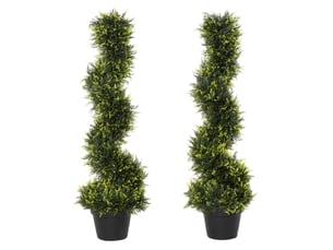 Plante artificielle en spirale, cèdre spiralé avec pot, 90 cm, cèdre artificiel pour décoration intérieure et extérieure, vert