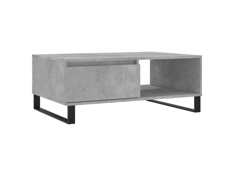  Table basse rectangulaire | table de salon gris béton 90x60x35 cm bois d'ingénierie shl5894  - Conforama A