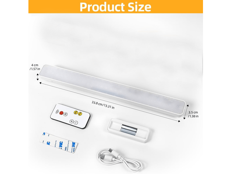  Veilleuse led rechargeable, [lot de 2] veilleuse automatique avec détecteur de mouvement, lampe de placard avec bande magnétique, blanc  - Conforama B