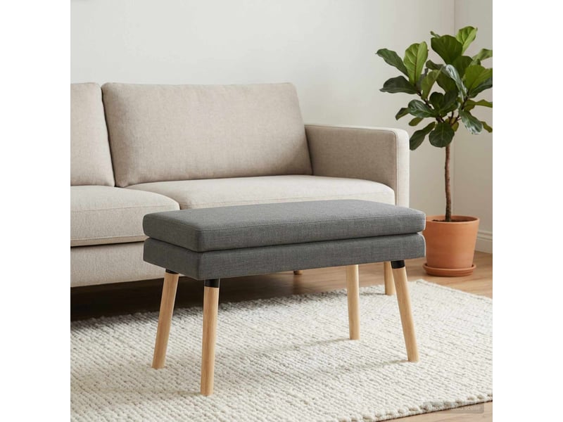 Banc d'entrée, banc à double couche gris foncé 80x40x47 cm tissu  - Conforama C