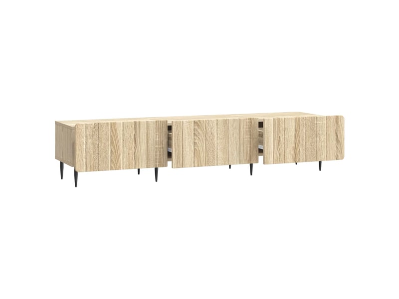  Meuble tv - banc tv - meuble de rangement 147 x 34,5 x 32 cm chêne sonoma bois d'ingénierie  - Conforama E