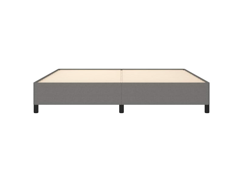  Lit double- lit adulte -  cadre de lit sans matelas gris foncé 200x200 cm tissu  - Conforama D