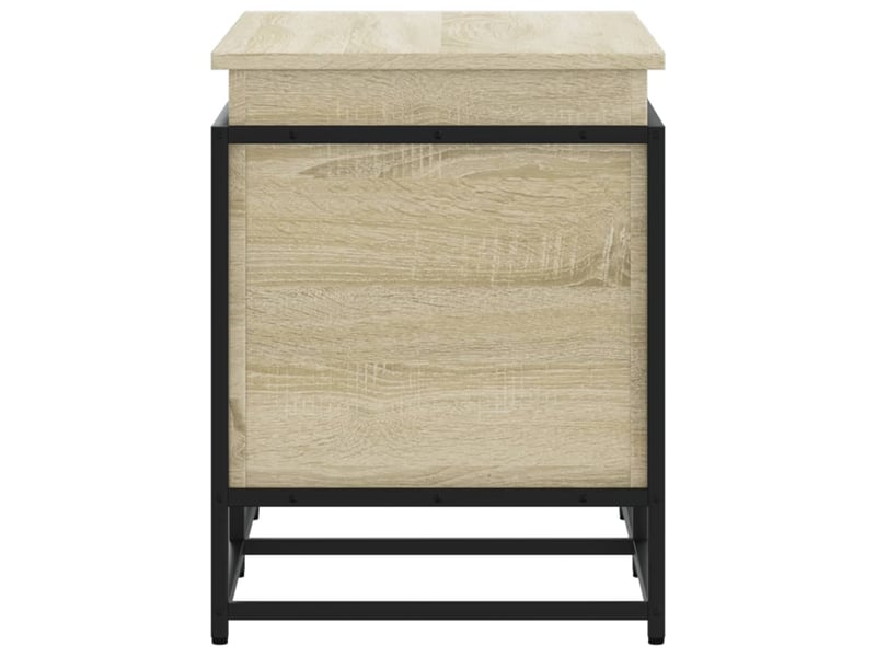 Boîte de rangement, coffre de rangement avec couvercle chêne sonoma bois ingénierie shl406 - Conforama E