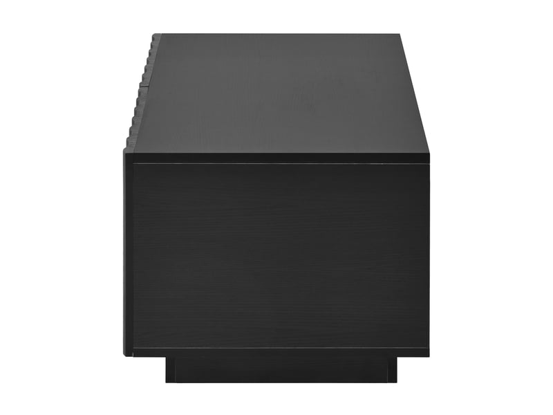 Table basse moderne avec 2 tiroirs de rangement motif vague meuble de salon minimaliste en mdf - Conforama W