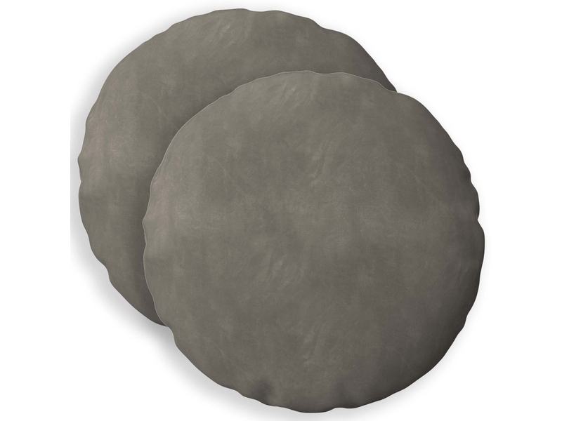  Lot de 2 coussins avec oreiller, coussins décoratifs heerlen gris clair velours cf50466  - Conforama A