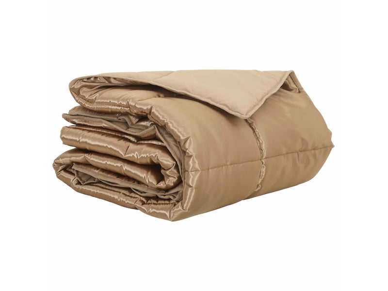  Duvet - couette d'été simple doré 135 x 220 cm satin et microfibre  - Conforama A