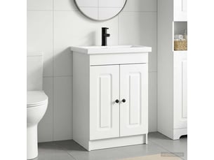 Ensemble de mobilier de salle de bain blanc brillant shl2293