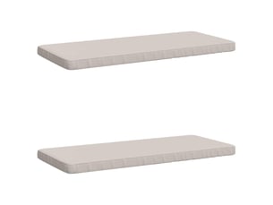 Lot de 2 coussins de banc, coussins d'assise vught 100 % polyester blanc cf57814