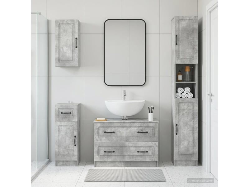  Ensemble de 4 pièces d'armoires de salle de bain utrecht cf63269  - Conforama B
