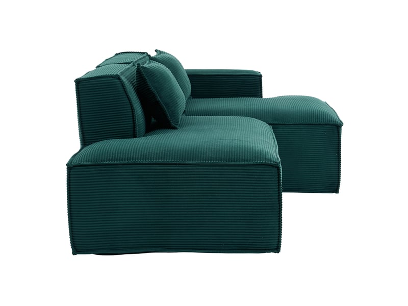  Canapé 2 places ulevr 233 cm en polyester vert émeraude, assise souple à ressorts ensachés et 2 coussins  - Conforama A