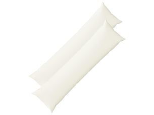 Lot de 2 coussins avec oreiller, coussins décoratifs heerlen blanc tissu cf50165