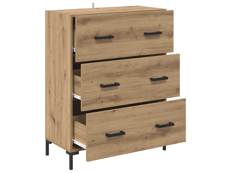  Buffet - bahut - meuble de rangement chêne artisanal 69,5 x 34 x 90 cm  - Conforama E