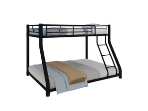 Lit superposé 90/140x190 cm <strong>HAUSS SPOLE</strong> <strong></strong> coloris noir