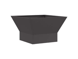 Brasero exterieur, foyer camping noir 60x60x35 cm acier patiné