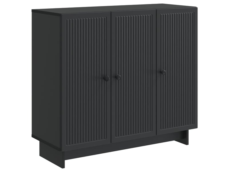 Buffet - bahut - meuble de rangement noir 89 x 34,5 x 80 cm bois d'ingénierie - Conforama A
